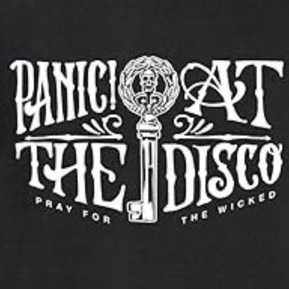 Tultex Other - Panic at the Disco 2018 Black Hoodie Band Tee sz M